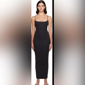 NWT SKIMS Fits Everybody Long Slip Dress in Onyx size XS
